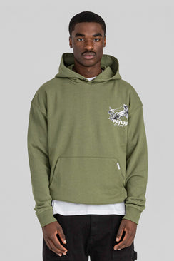 Warrior Oversized Washed Cotton Hoodie